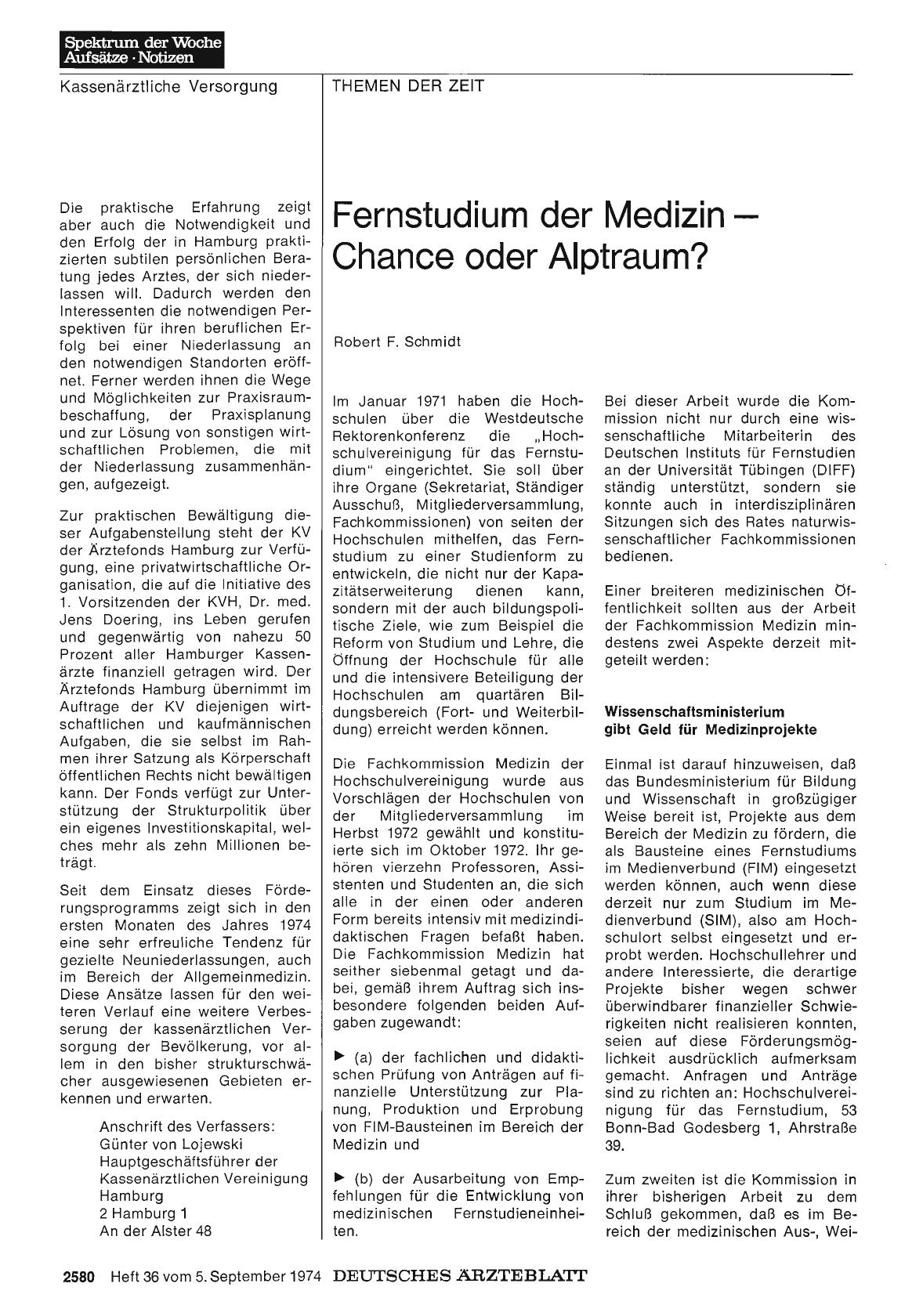 Vorschauseite 1: Fernstudium der Medizin — Chance oder Alptraum?