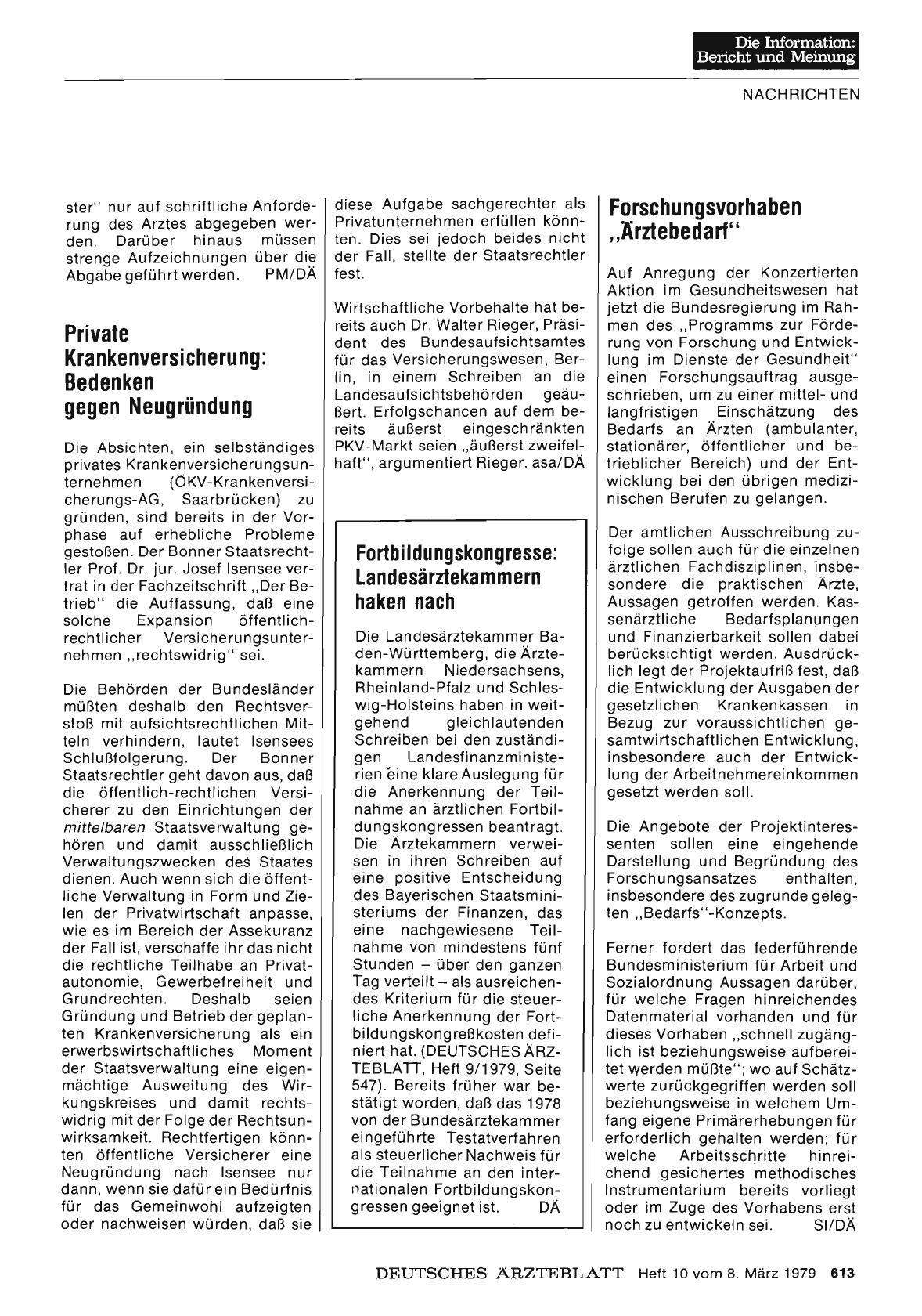 Vorschauseite 1: Forschungsvorhaben „Ärztebedarf“