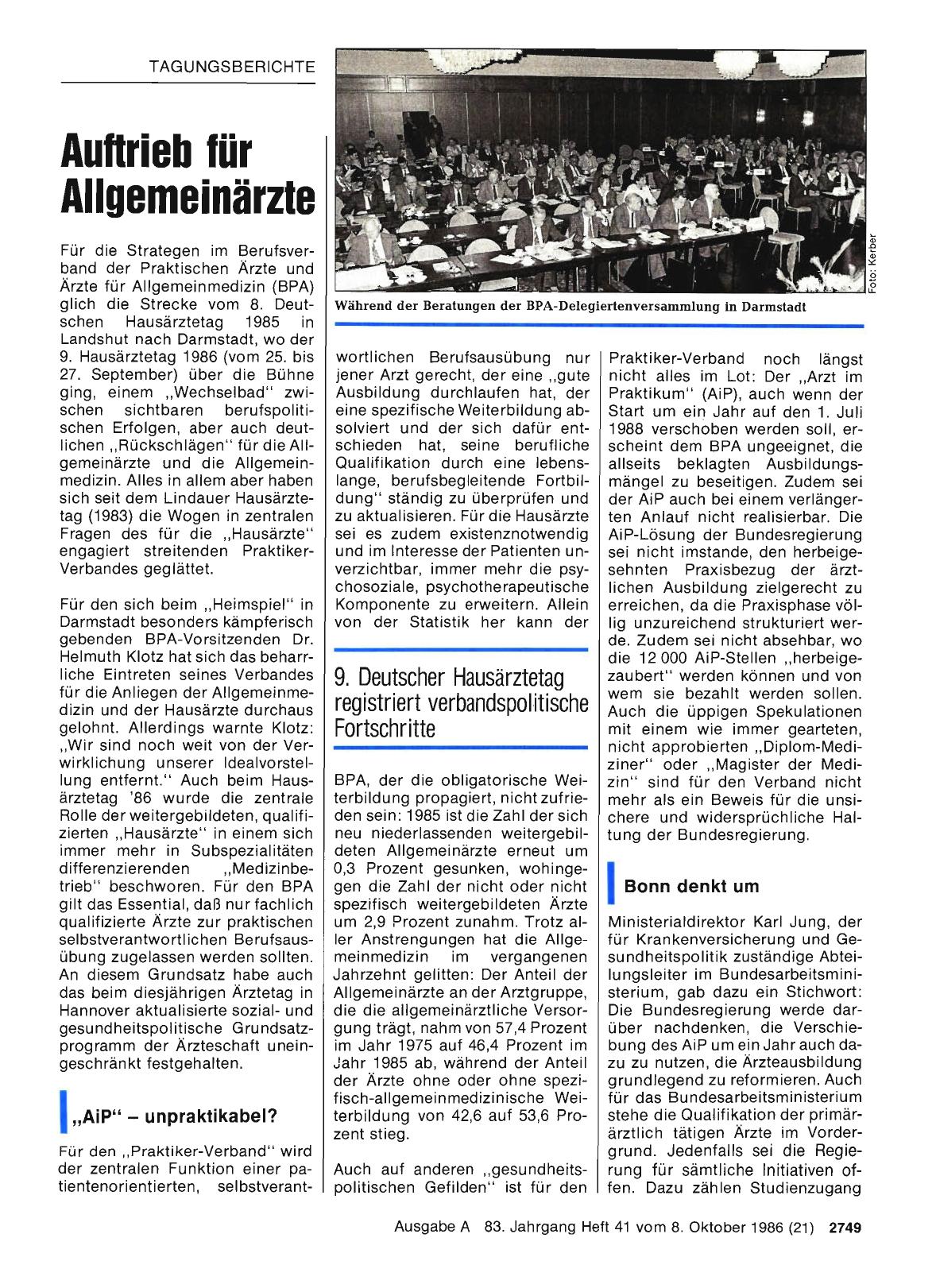 Vorschauseite 1: Auftrieb für Allgemeinärzte