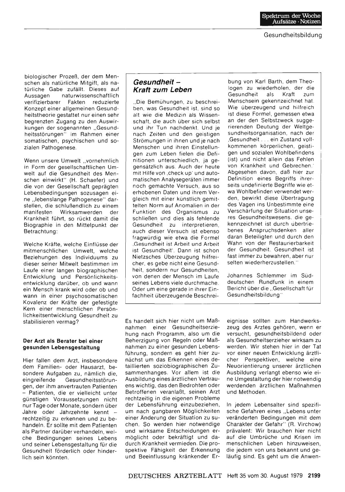 Vorschauseite 1: Gesundheit - Kraft zum Leben
