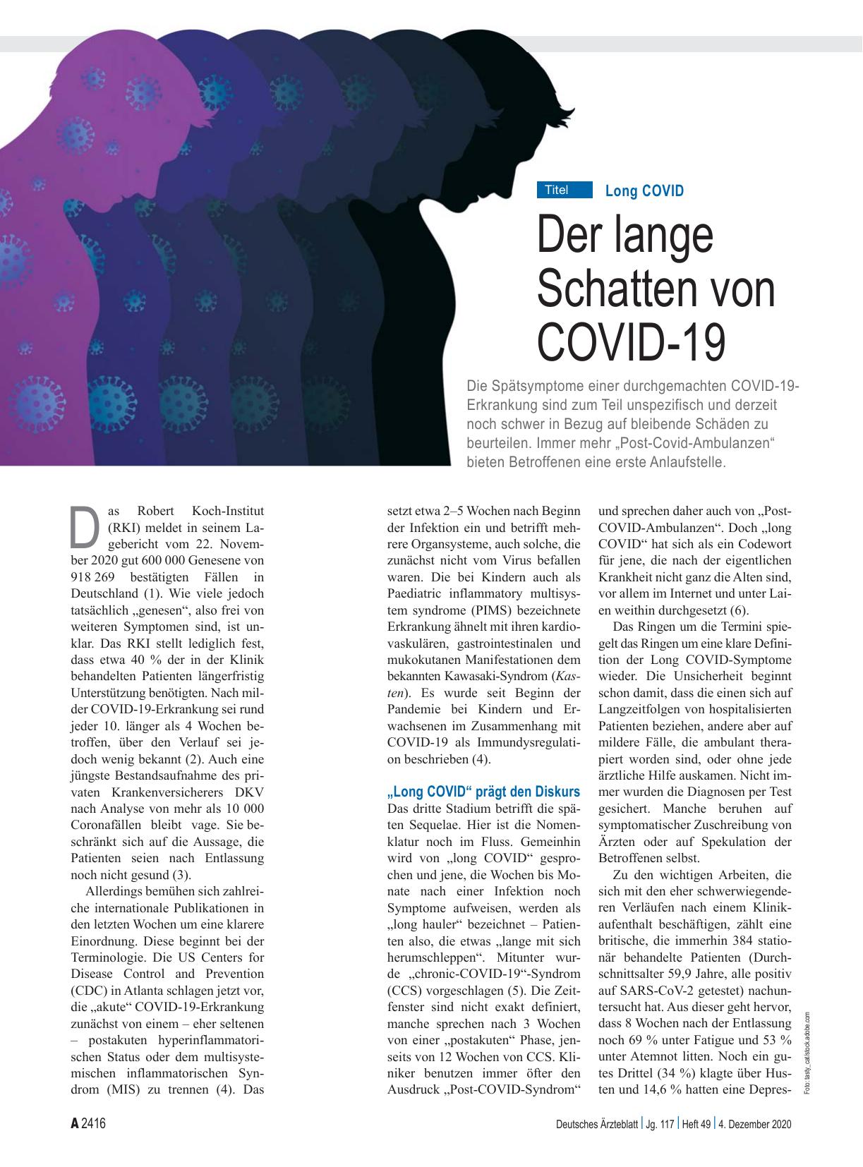 Vorschauseite 1: Long COVID: Der lange Schatten von COVID-19