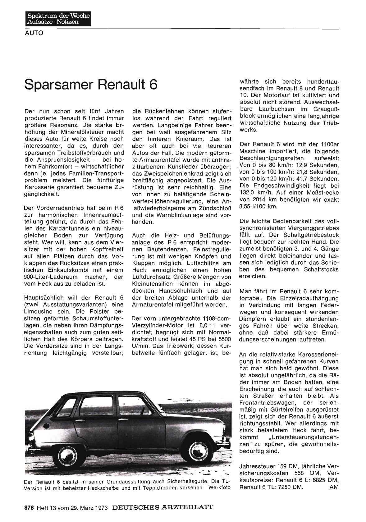 Vorschauseite 1: Sparsamer Renault 6