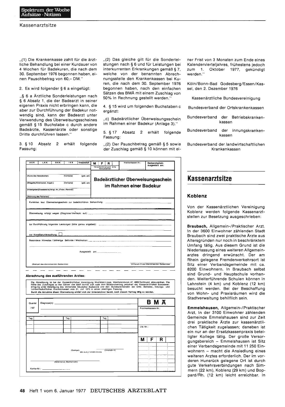 Vorschauseite 1: Kassenarztsitze