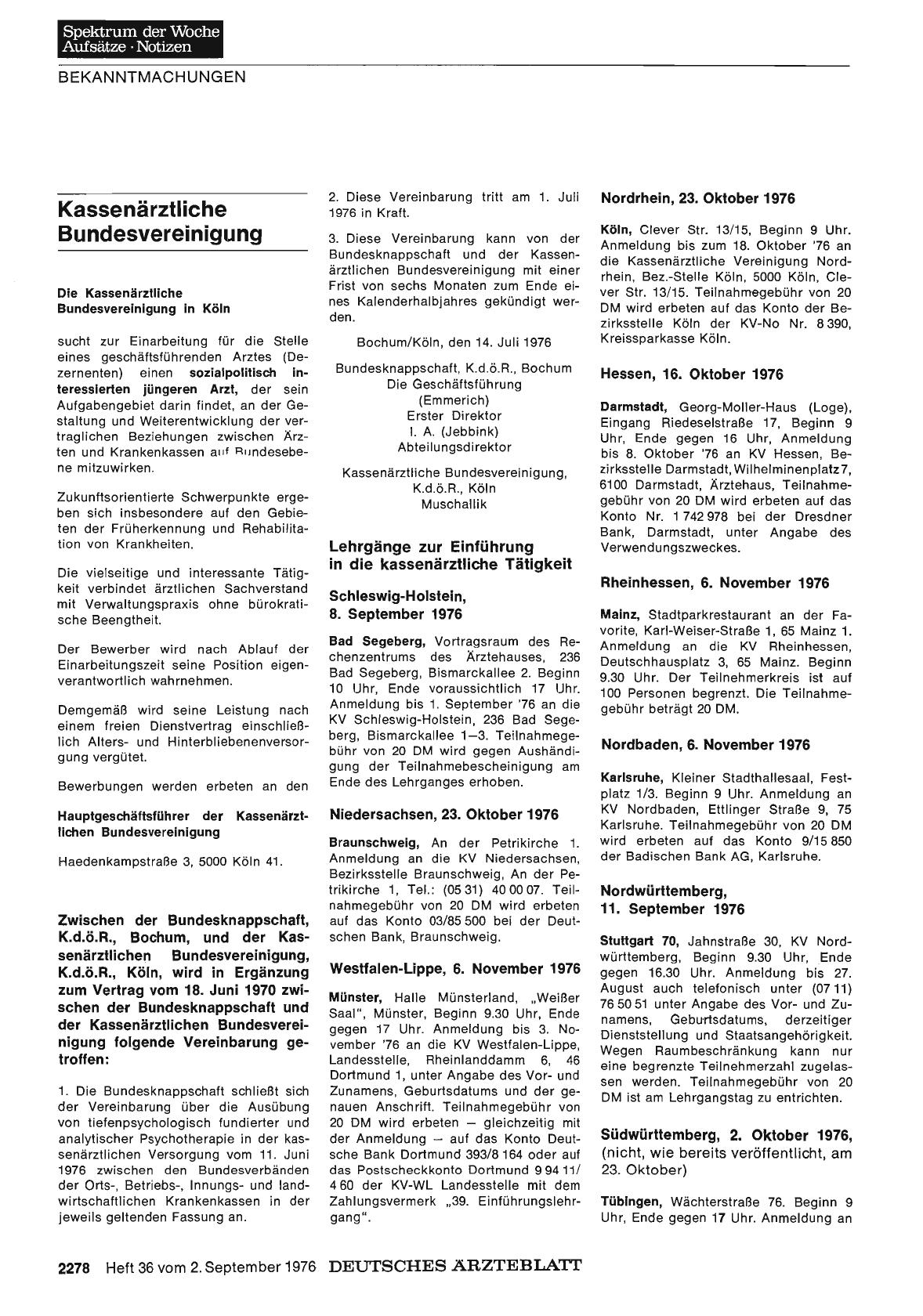 Vorschauseite 1: Kassenärztliche Bundesvereinigung