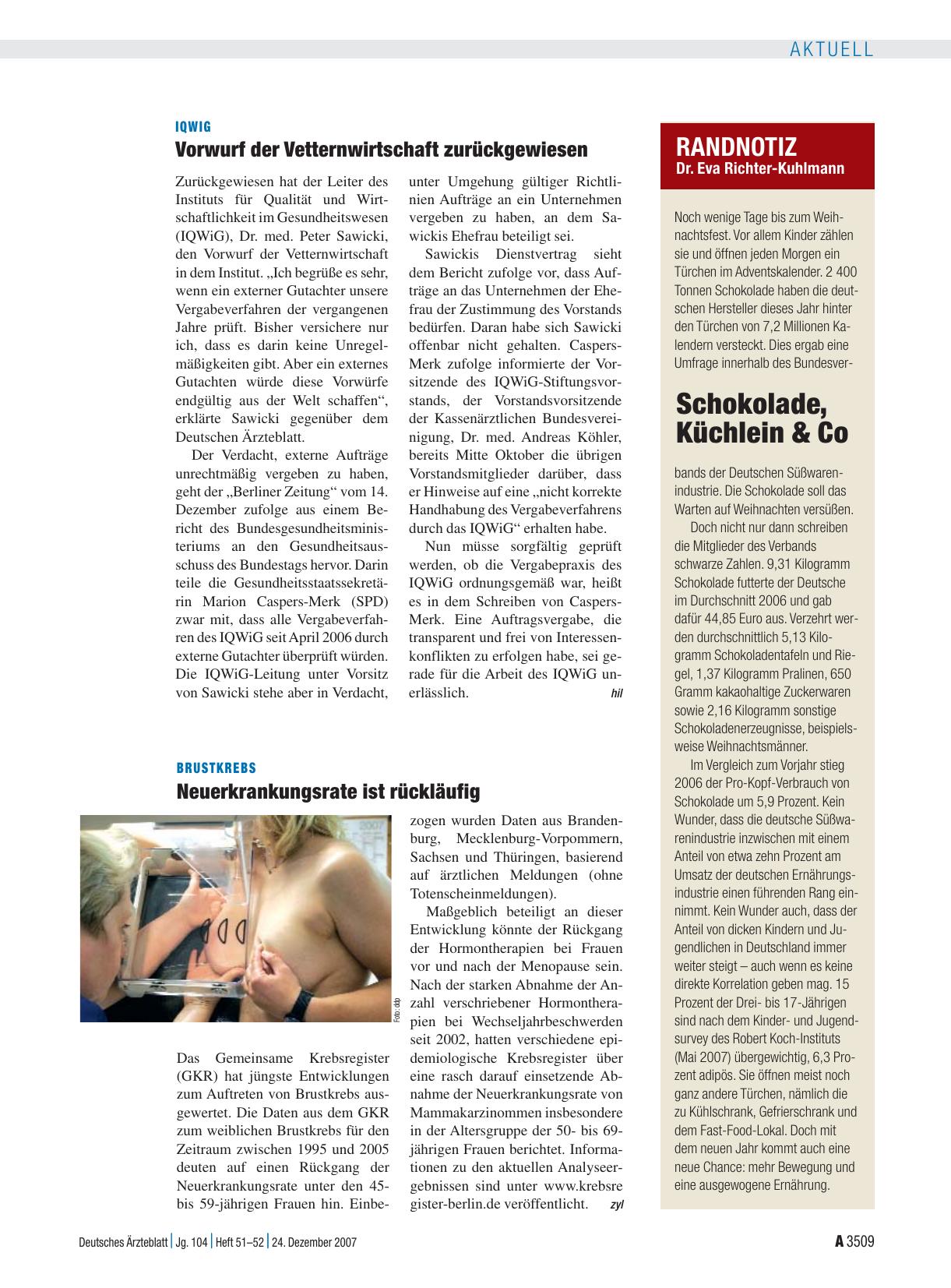 Vorschauseite 1: IQWIG: Vorwurf der Vetternwirtschaft zurückgewiesen