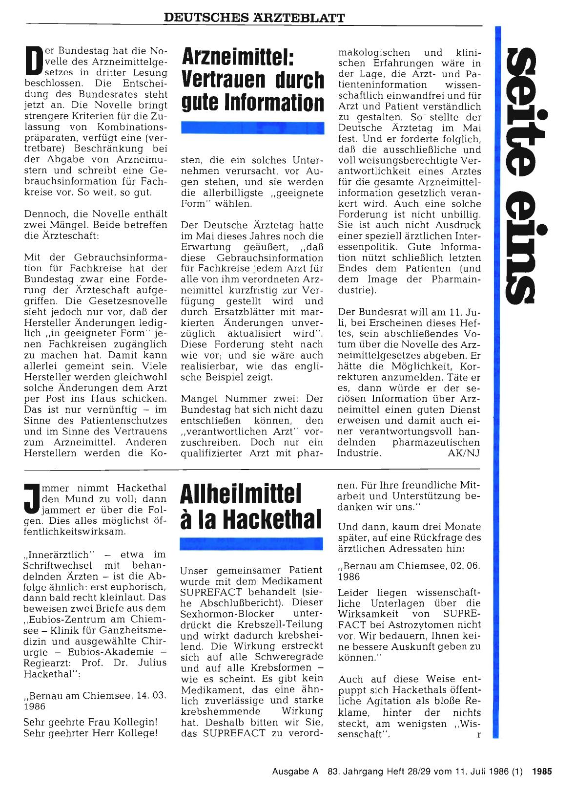 Vorschauseite 1: Allheilmittel à la Hackethal