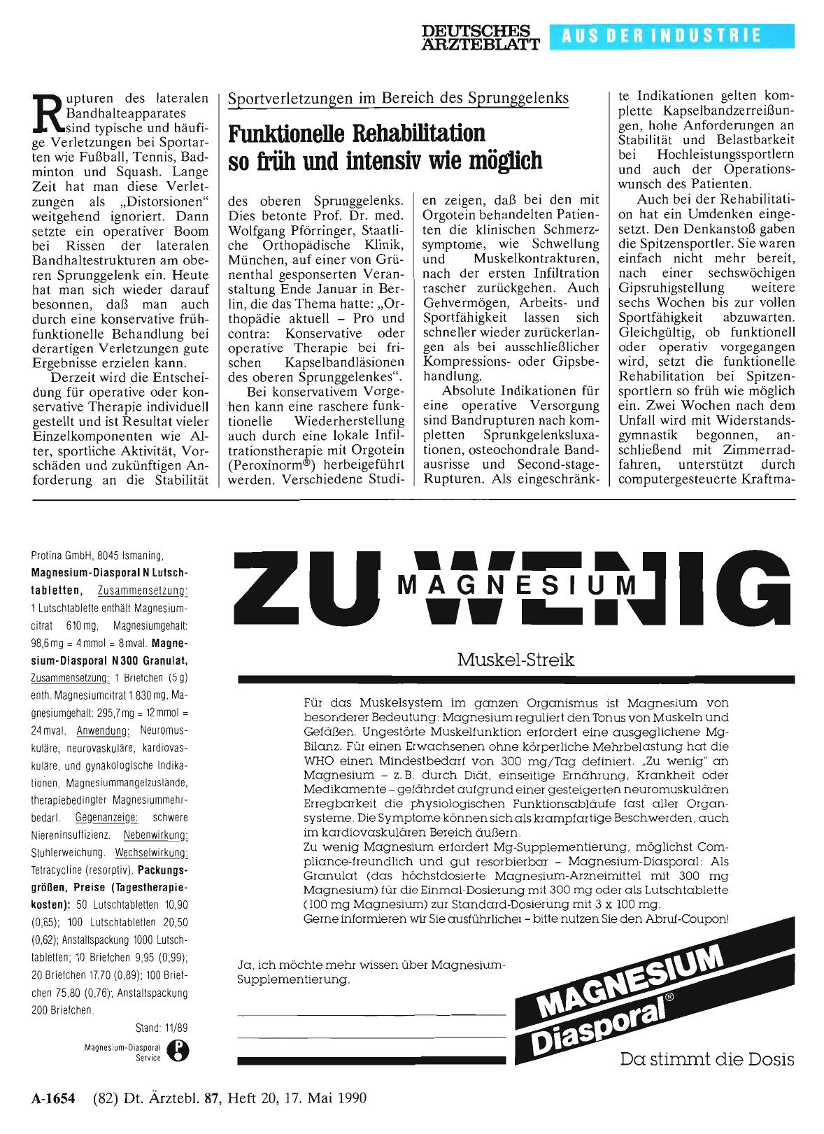 Vorschauseite 1: Sportverletzungen im Bereich des Sprunggelenks: Funktionelle Rehabilitation so früh und intensiv wie möglich