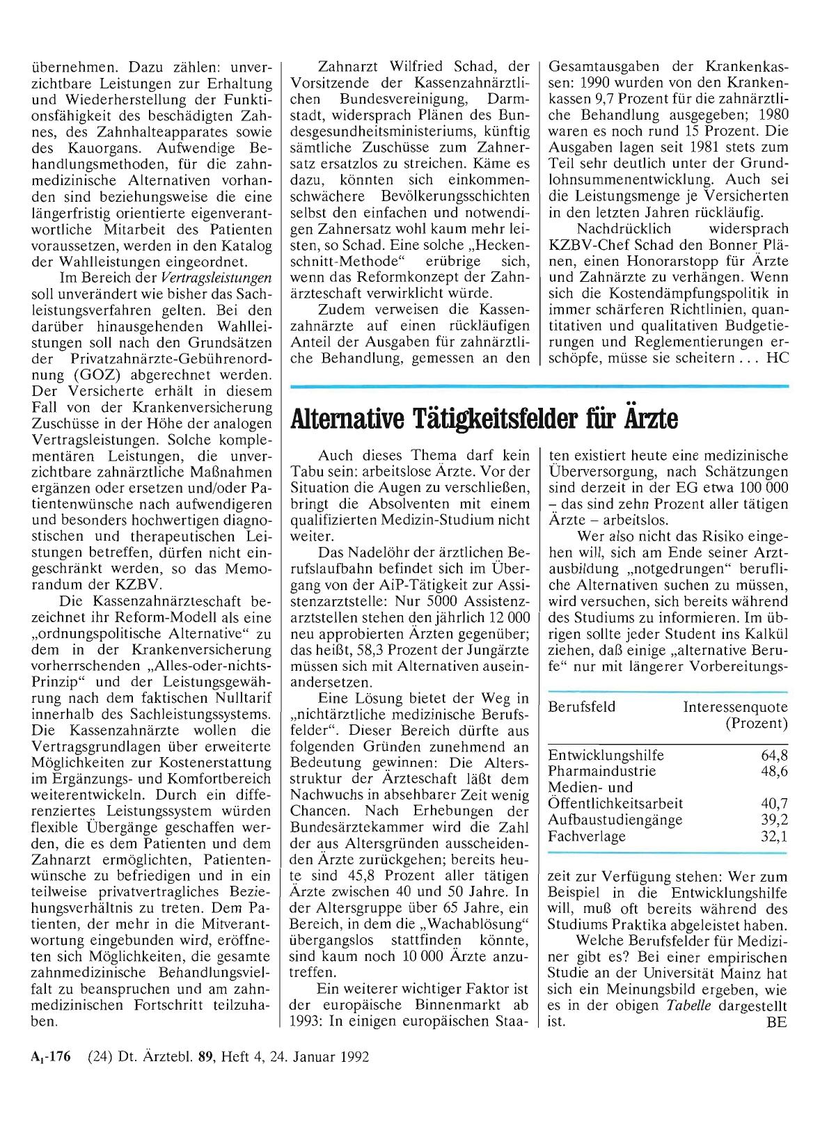 Vorschauseite 1: Alternative Tätigkeitsfelder für Ärzte