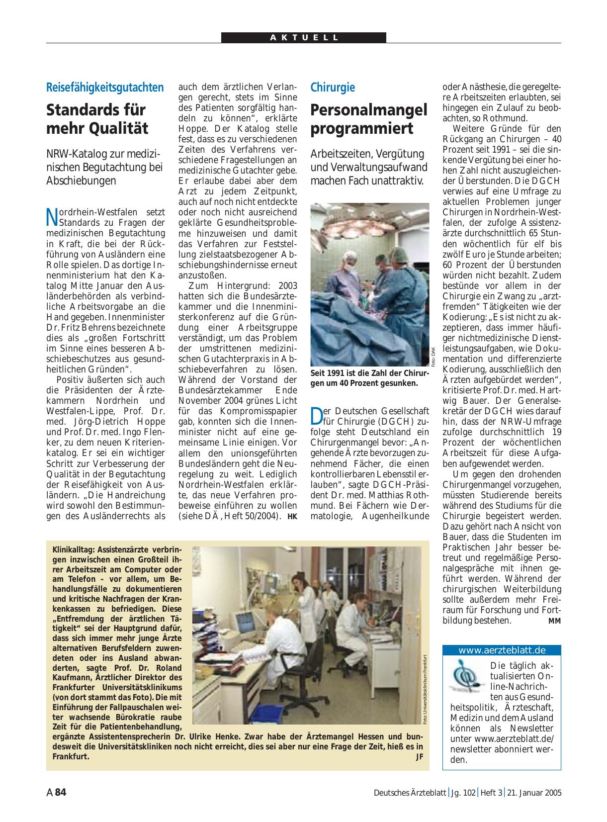 Vorschauseite 1: Reisefähigkeitsgutachten: Standards für mehr Qualität