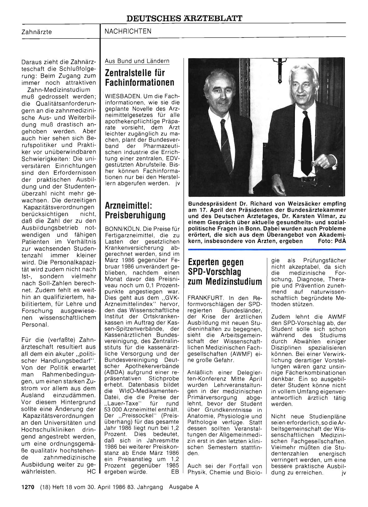 Vorschauseite 1: Arzneimittel: Preisberuhigung