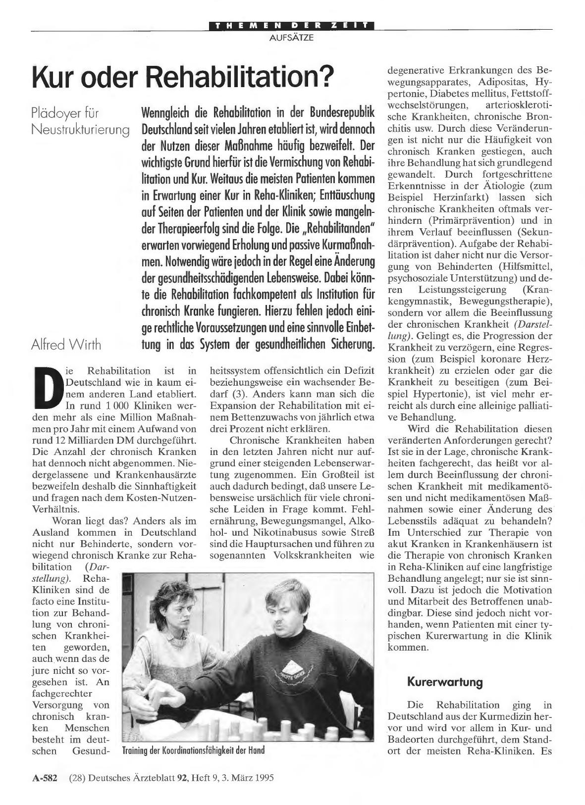 Vorschauseite 1: Kur oder Rehabilitation?