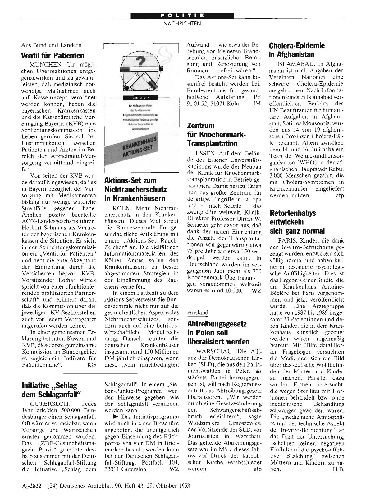 Vorschauseite 1: Retortenbabys entwickeln sich ganz normal