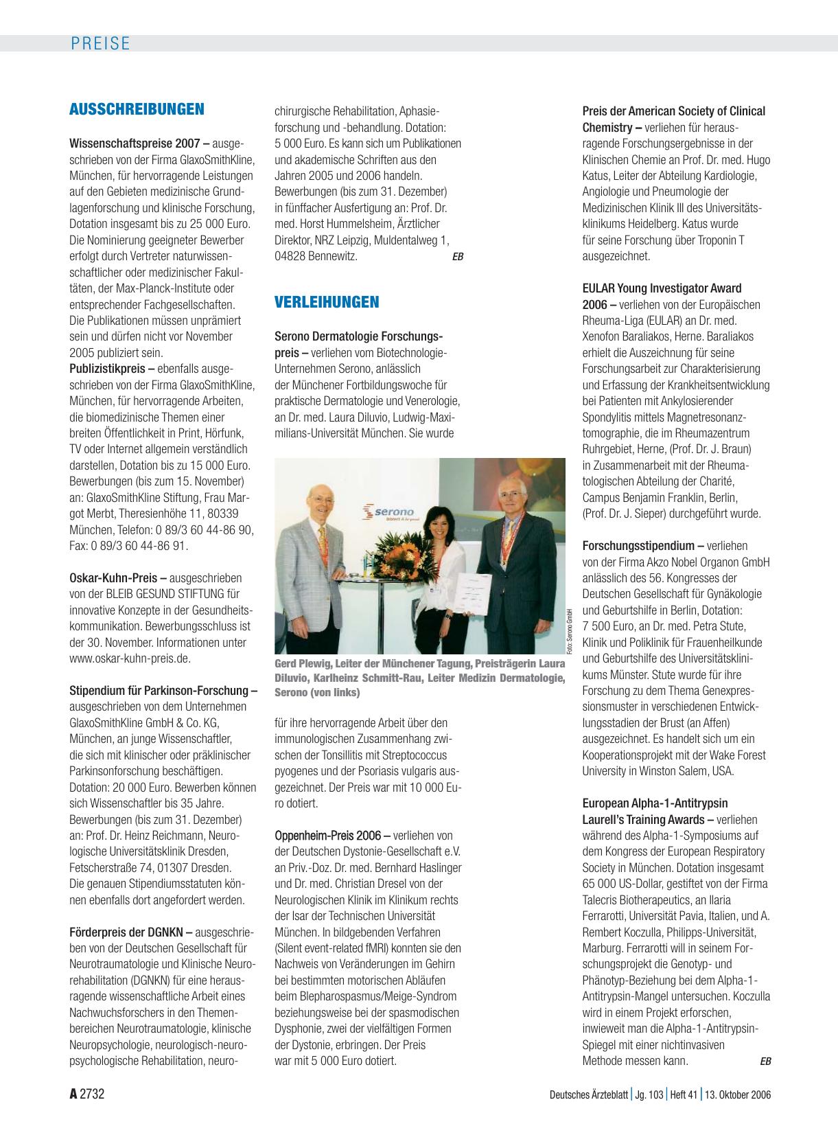 Vorschauseite 1: Ausschreibungen