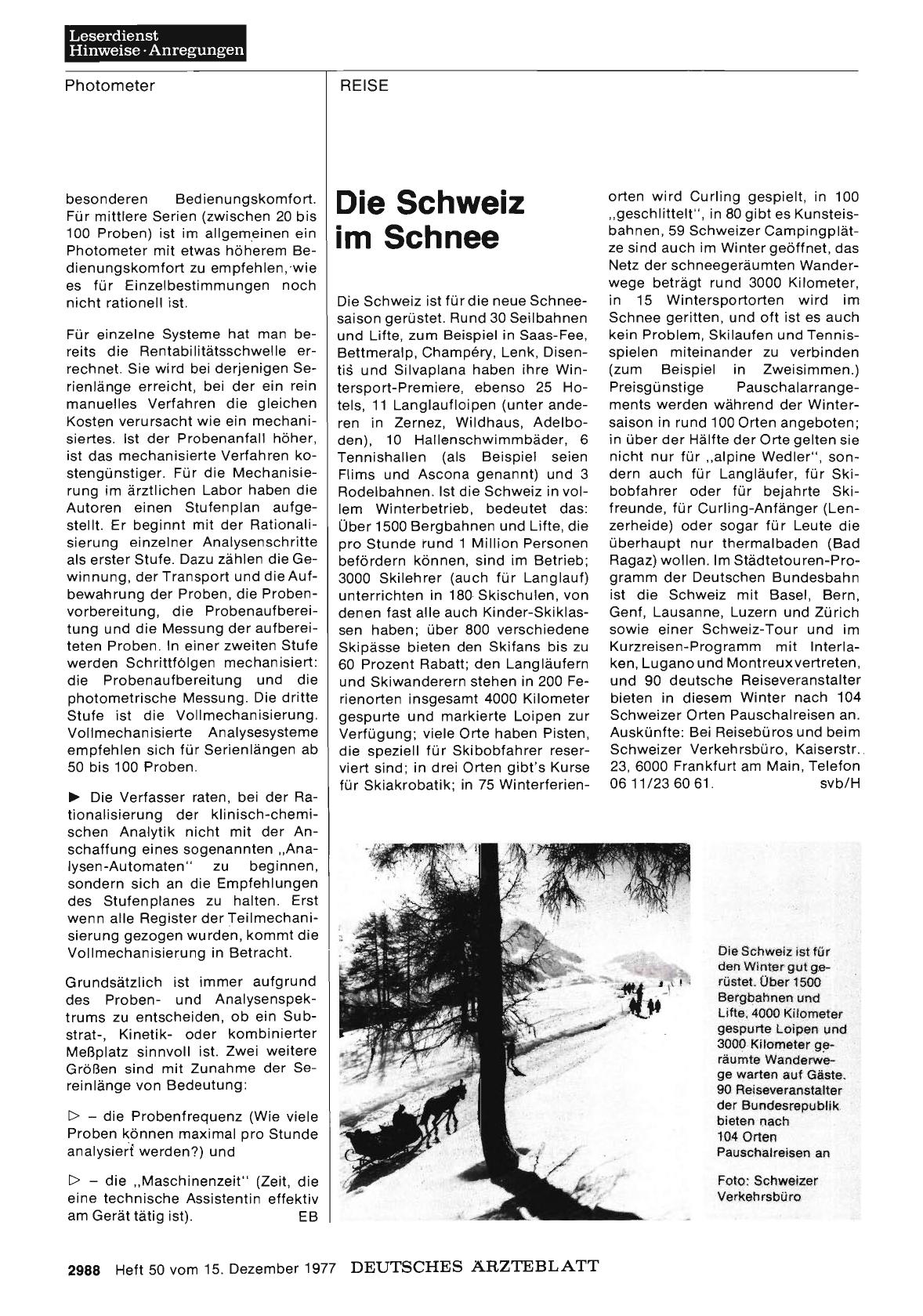 Vorschauseite 1: Die Schweiz im Schnee