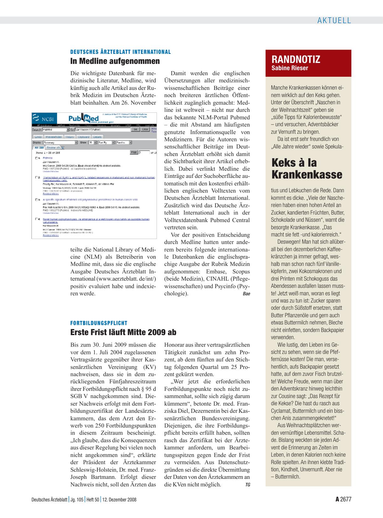 Vorschauseite 1: Fortbildungspflicht: Erste Frist läuft Mitte 2009 ab