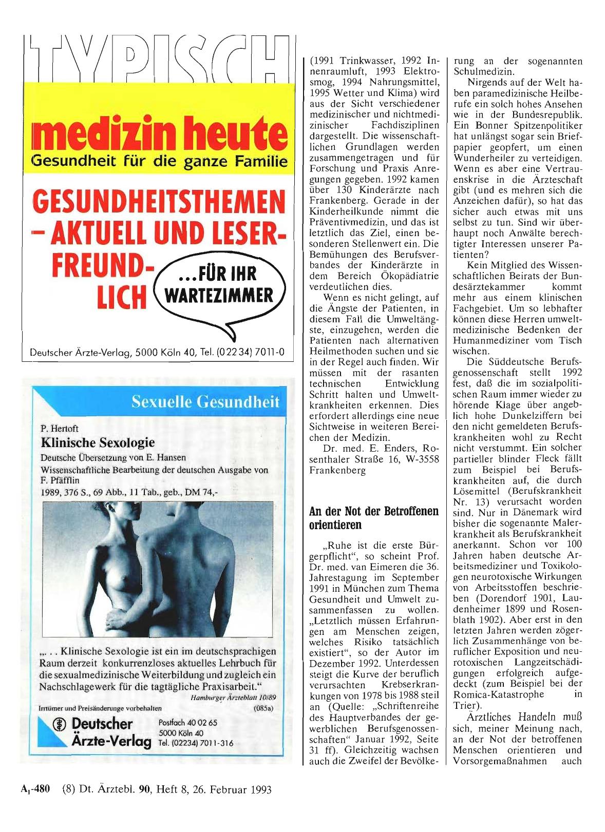 Vorschauseite 1: UMWELT: An der Not der Betroffenen orientieren