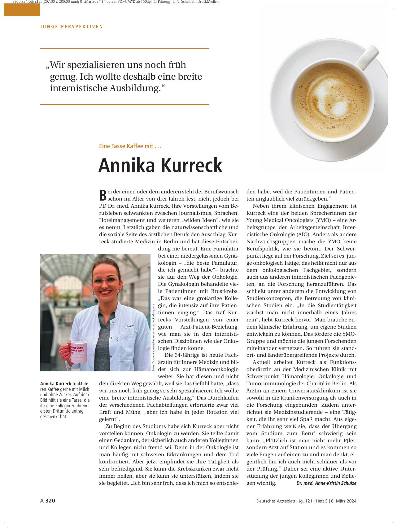 Vorschauseite 1: Eine Tasse Kaffee mit. .. Annika Kurreck