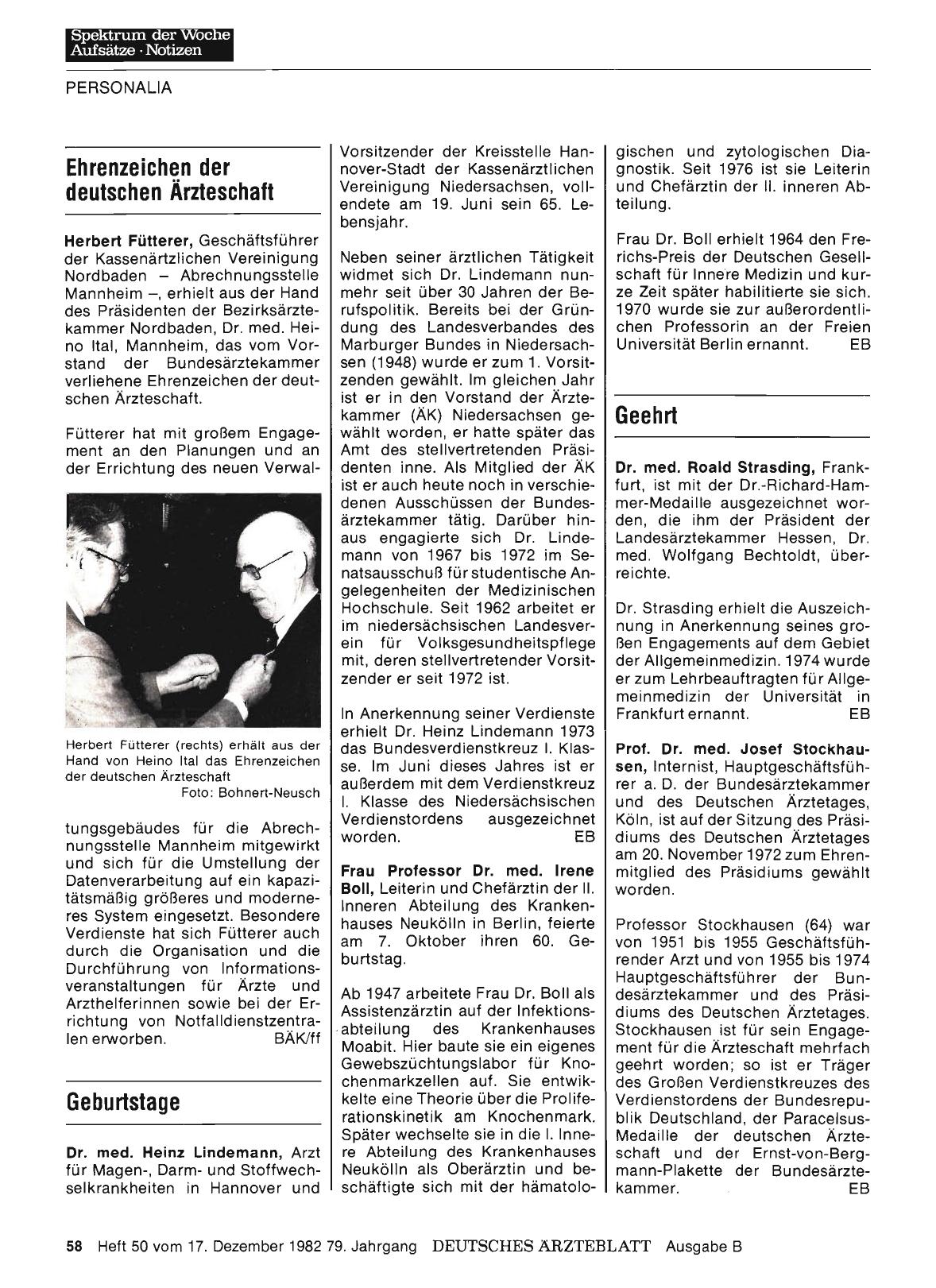 Vorschauseite 1: Ehrenzeichen der deutschen Ärzteschaft