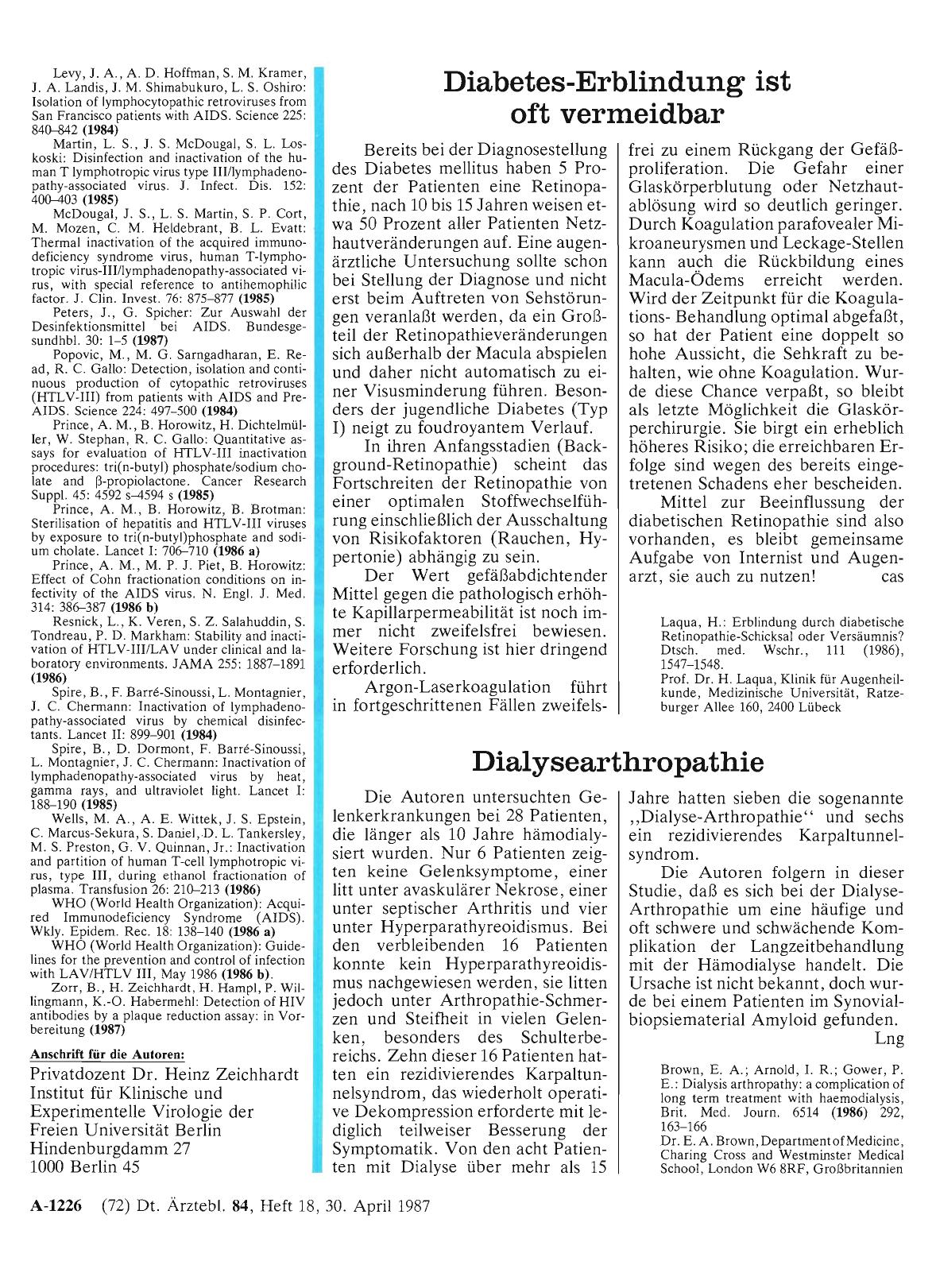 Vorschauseite 1: Dialysearthropathie