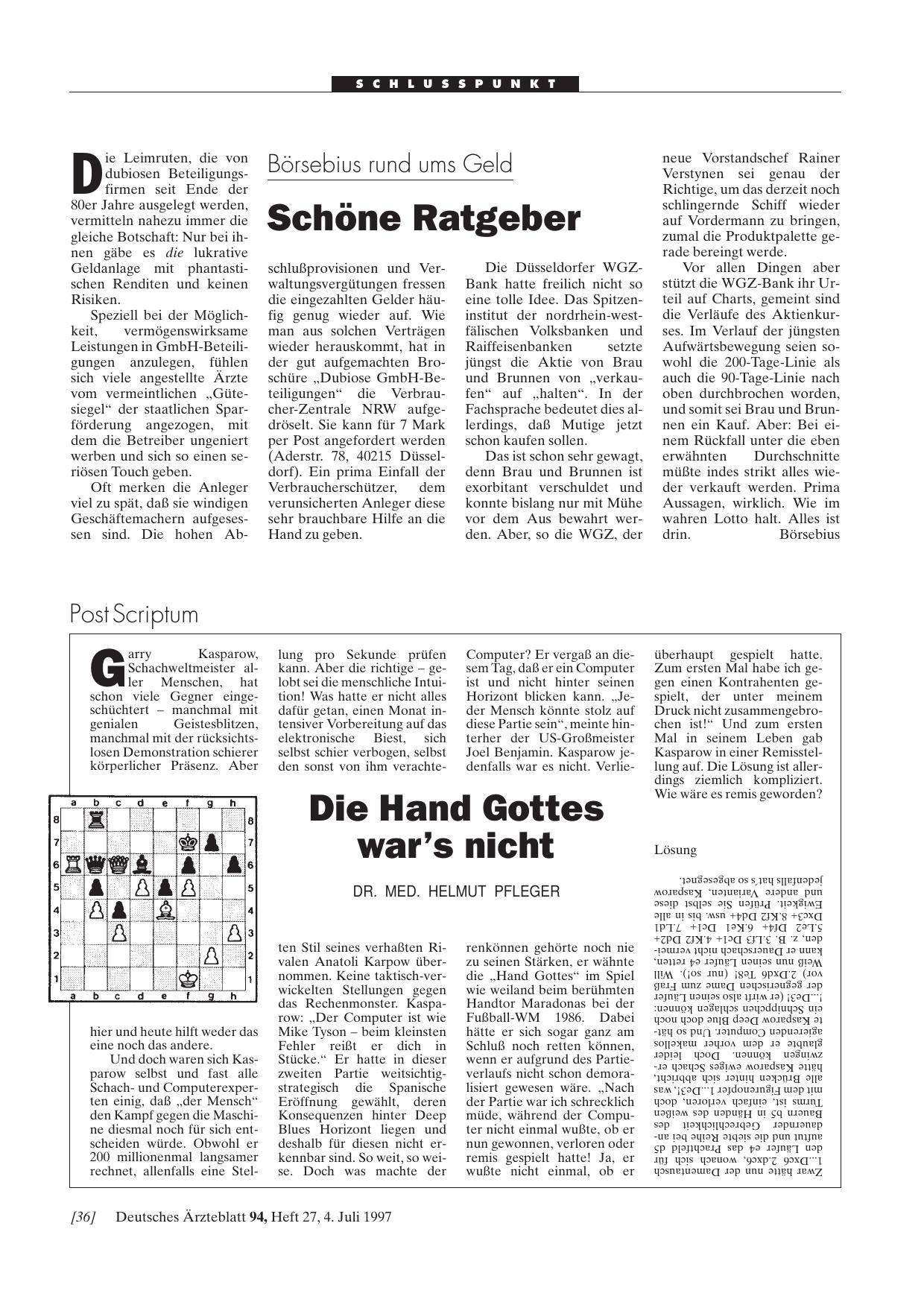 Vorschauseite 1: Börsebius rund ums Geld: Schöne Ratgeber