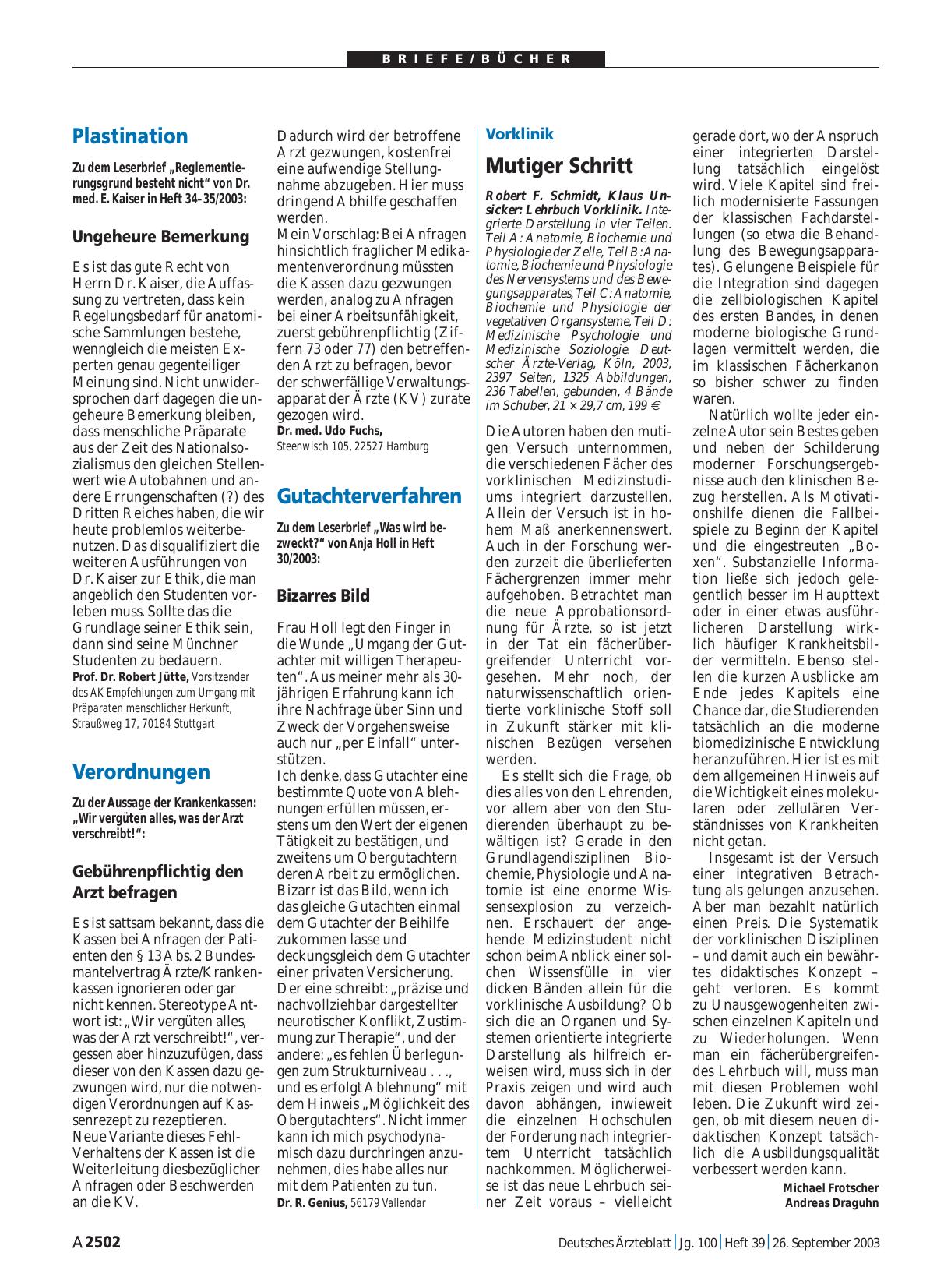 Vorschauseite 1: Gutachterverfahren: Bizarres Bild