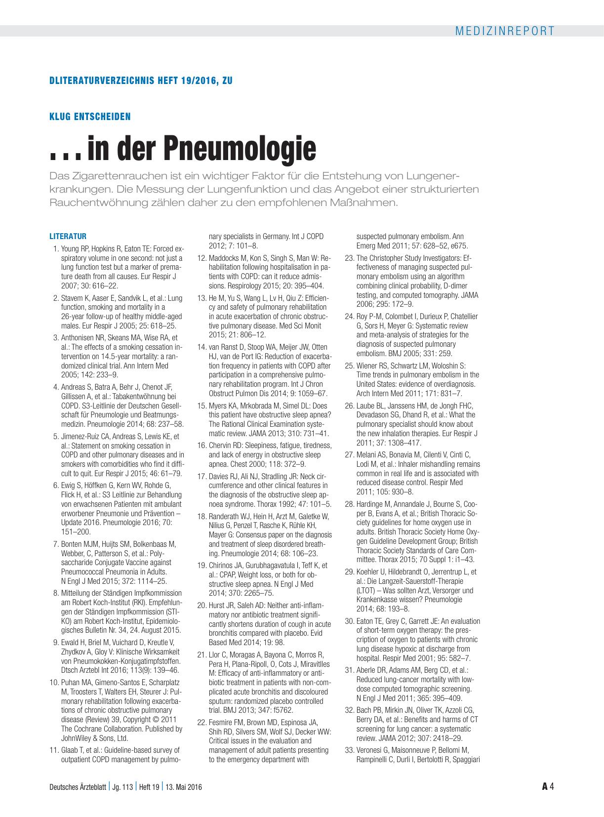 Vorschauseite 4: Klug entscheiden: . . . in der Pneumologie