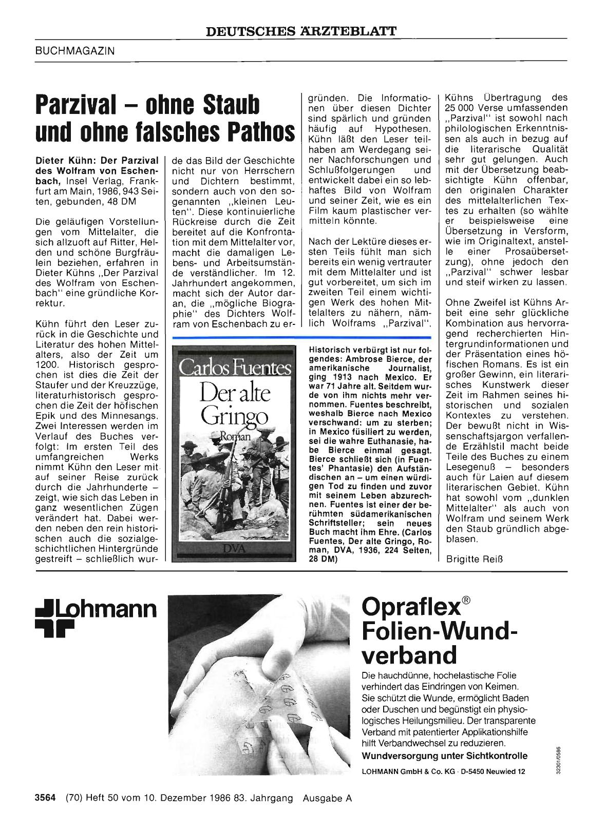 Vorschauseite 1: Parzival ohne Staub und ohne falsches Pathos