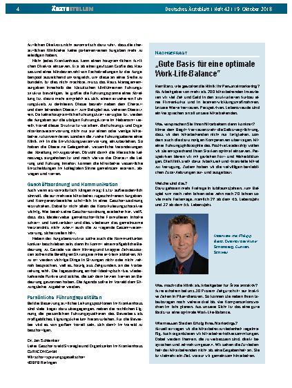 Vorschauseite 1: „Gute Basis für eine optimale Work-Life-Balance“