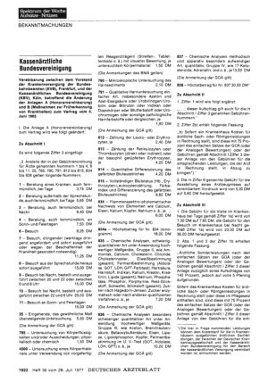 Vorschauseite 1: Kassenärztliche Bundesvereinigung Vereinbarung zwischen dem Vorstand der Krankenversorgung der Bundesbahnbeamten (KVB), Frankfurt, und der Kassenärztlichen Bundesvereinigung (KBV)…