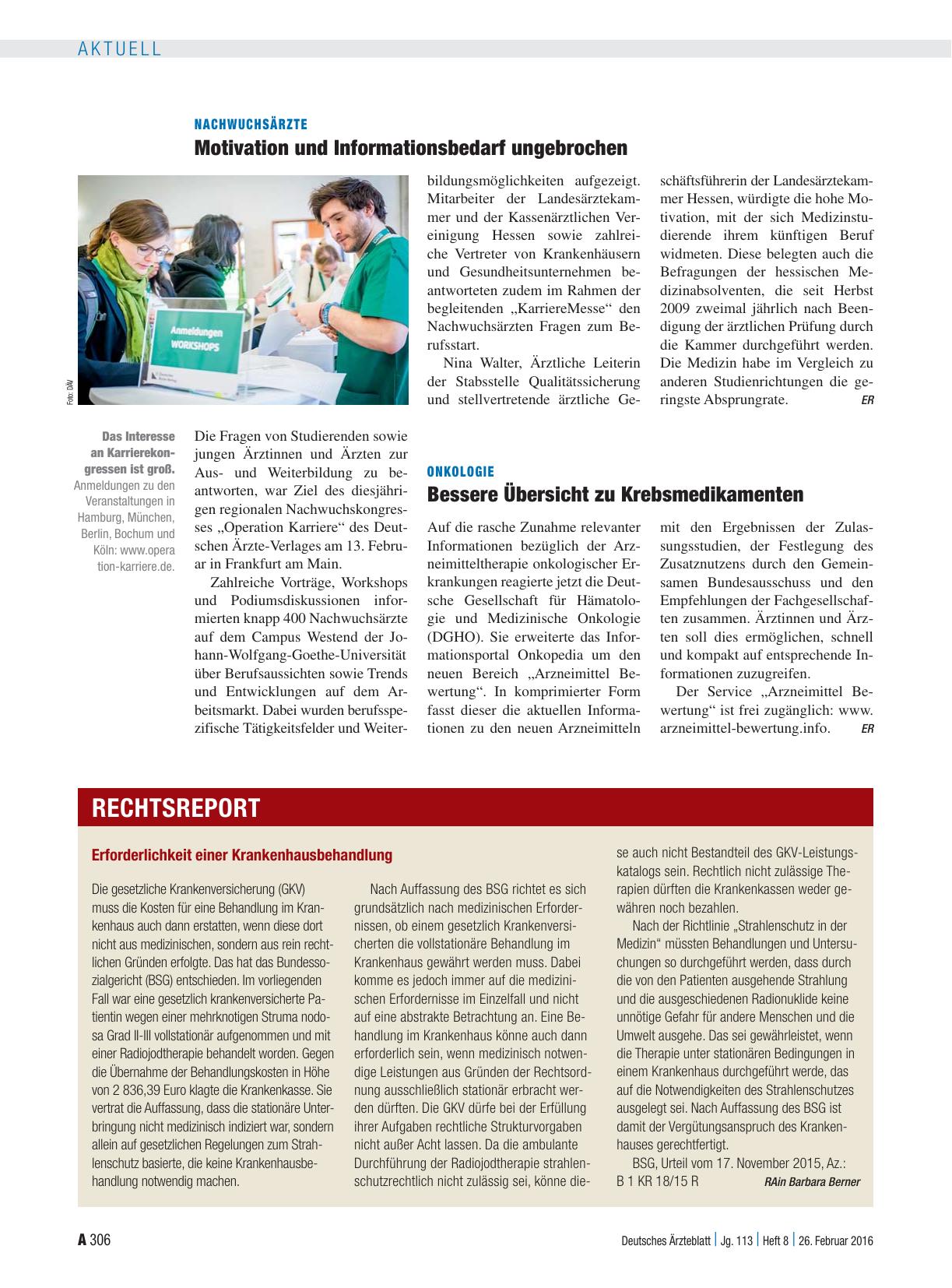 Vorschauseite 1: Erforderlichkeit einer Krankenhausbehandlung