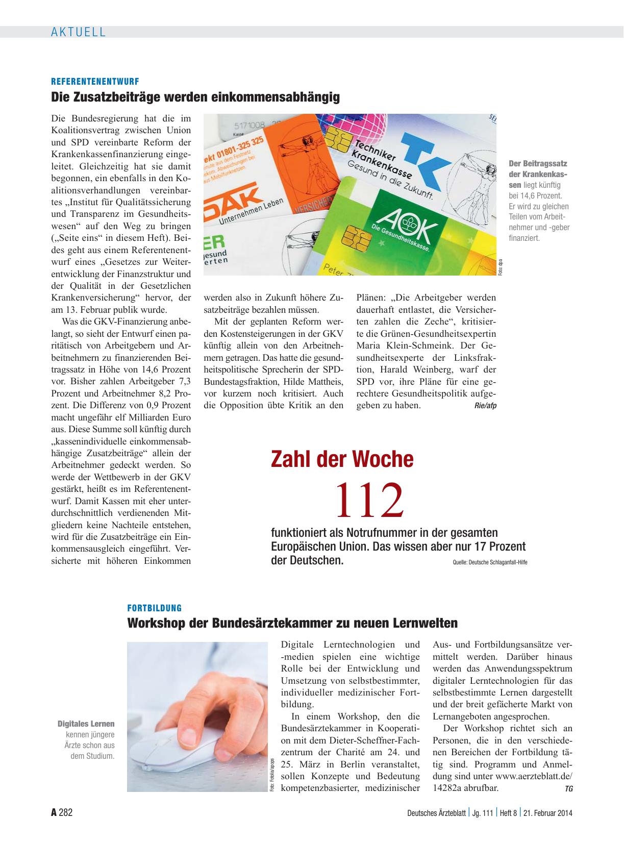 Vorschauseite 1: Fortbildung: Workshop der Bundesärztekammer zu neuen Lernwelten