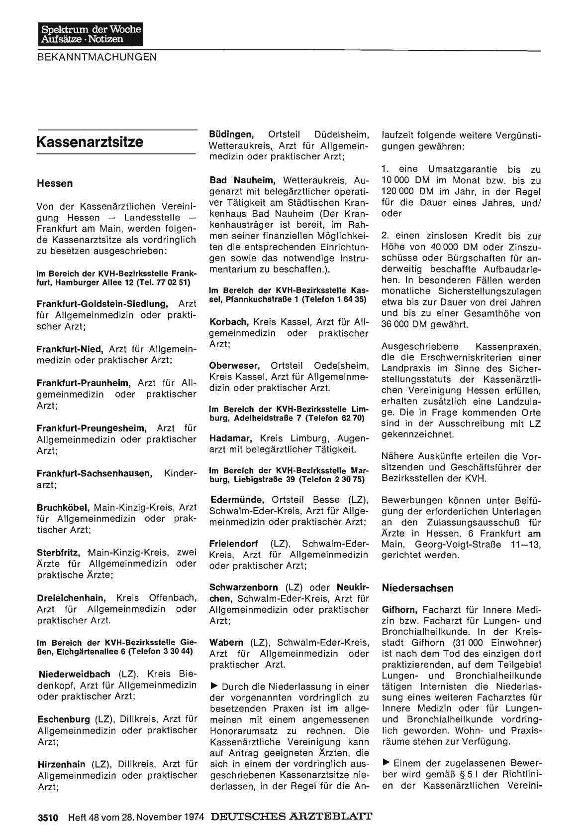 Vorschauseite 1: Kassenarztsitze