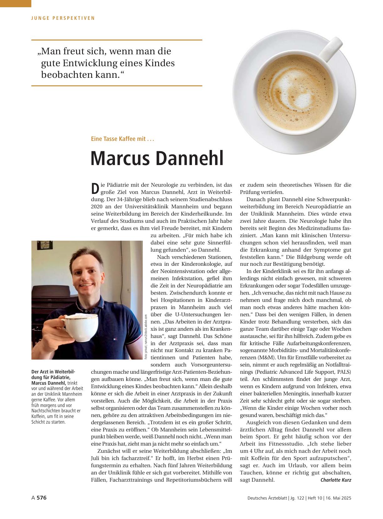 Vorschauseite 1: Eine Tasse Kaffee mit. .. Marcus Dannehl