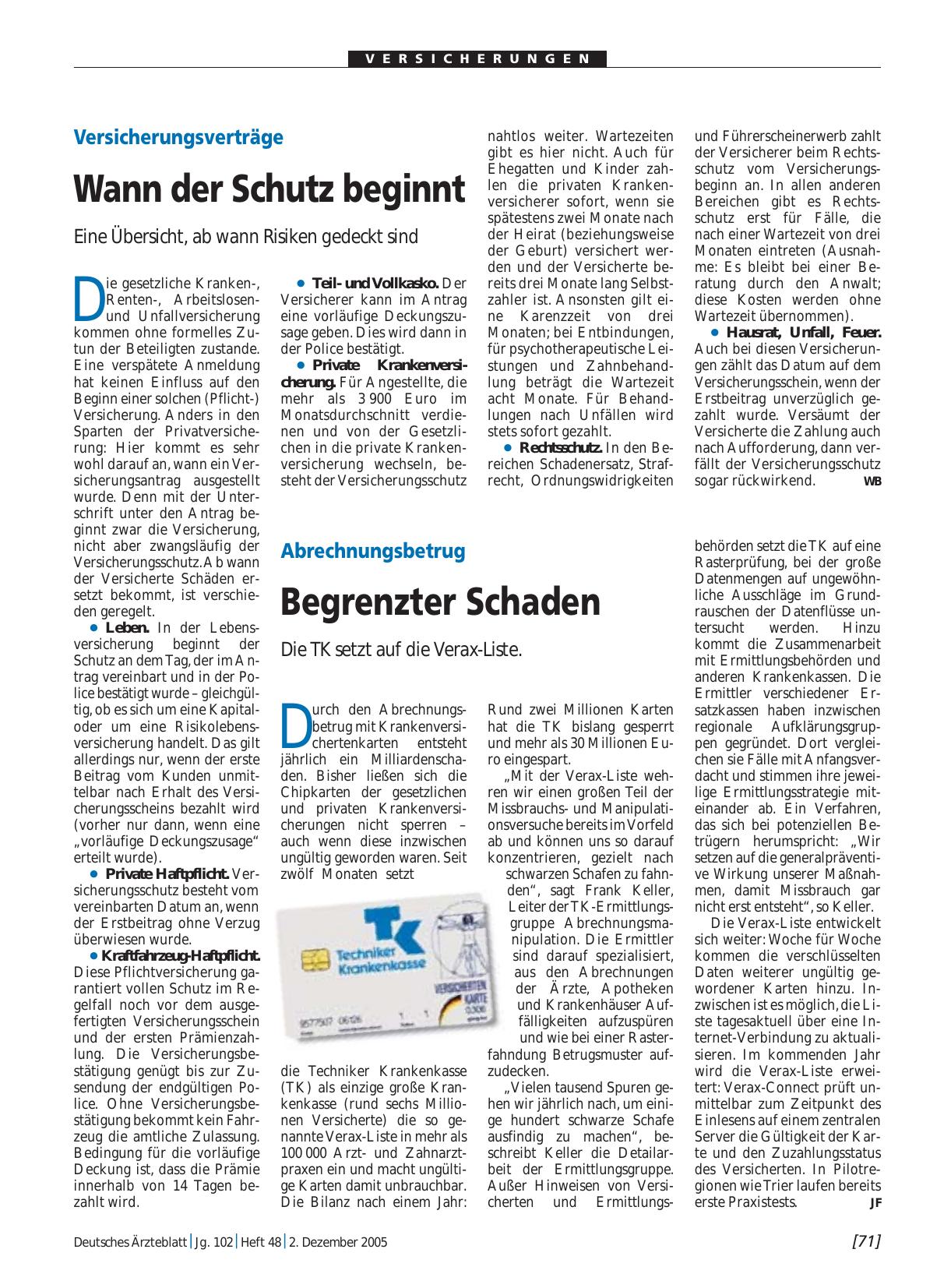 Vorschauseite 1: Abrechnungsbetrug: Begrenzter Schaden