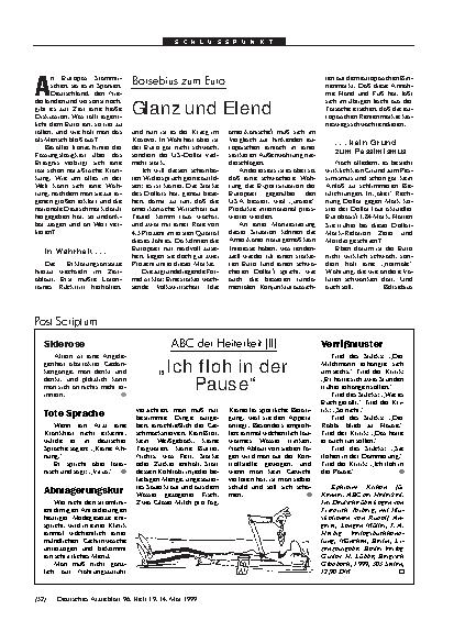 Vorschauseite 1: ABC der Heiterkeit (II): „Ich floh in der Pause“