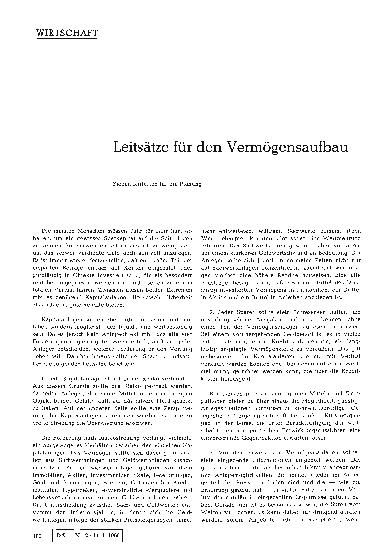 Vorschauseite 1: Leitsätze für den Vermögensaufbau