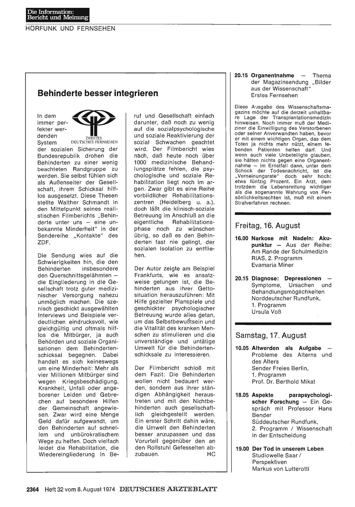 Vorschauseite 1: Behinderte besser integrieren