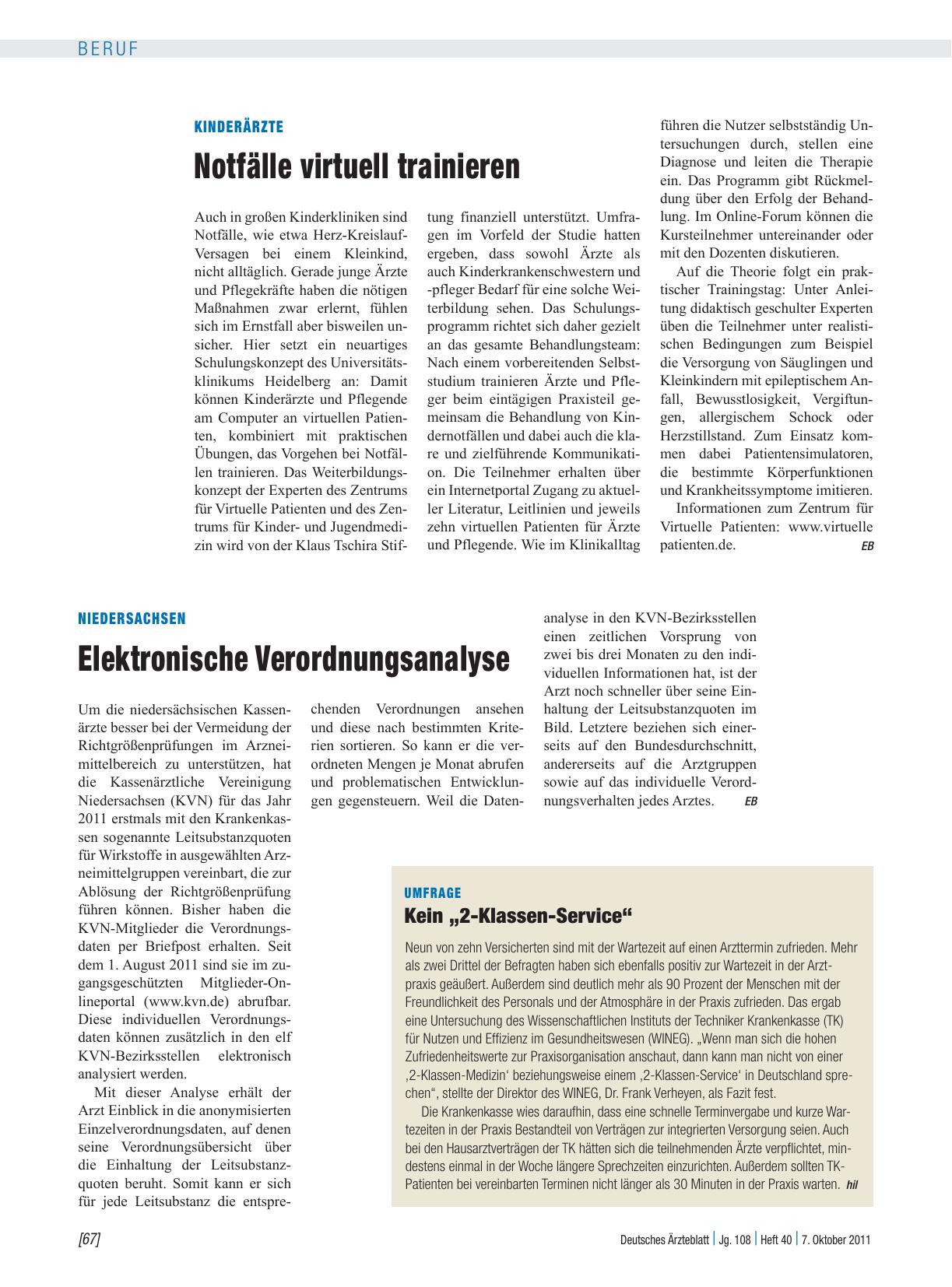 Vorschauseite 1: Niedersachsen: Elektronische Verordnungsanalyse