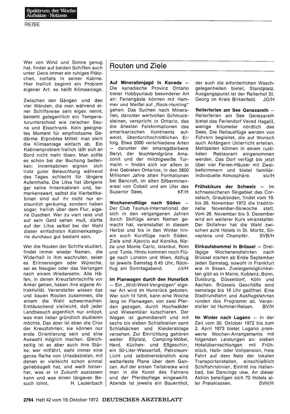 Vorschauseite 1: Routen und Ziele