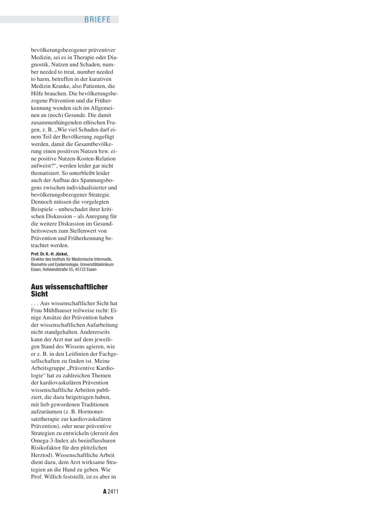 Vorschauseite 1: Prävention: Aus wissenschaftlicher Sicht