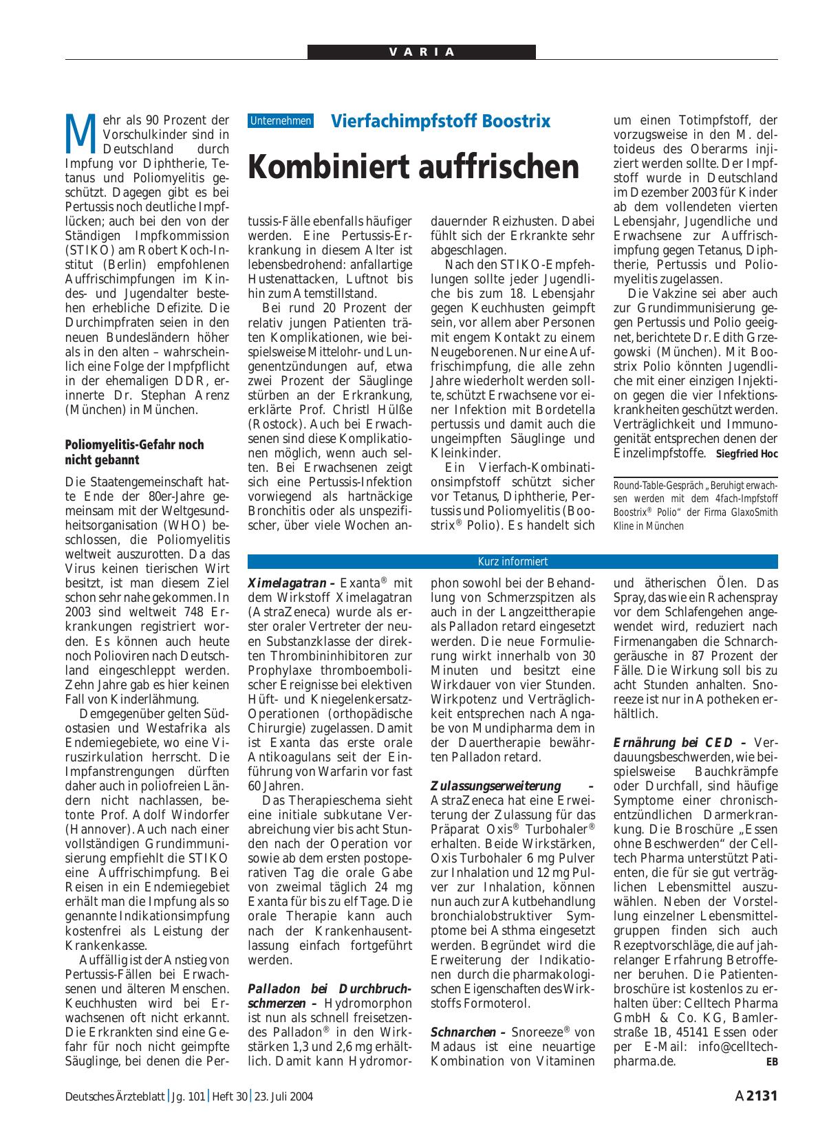 Vorschauseite 1: Zulassungserweiterung