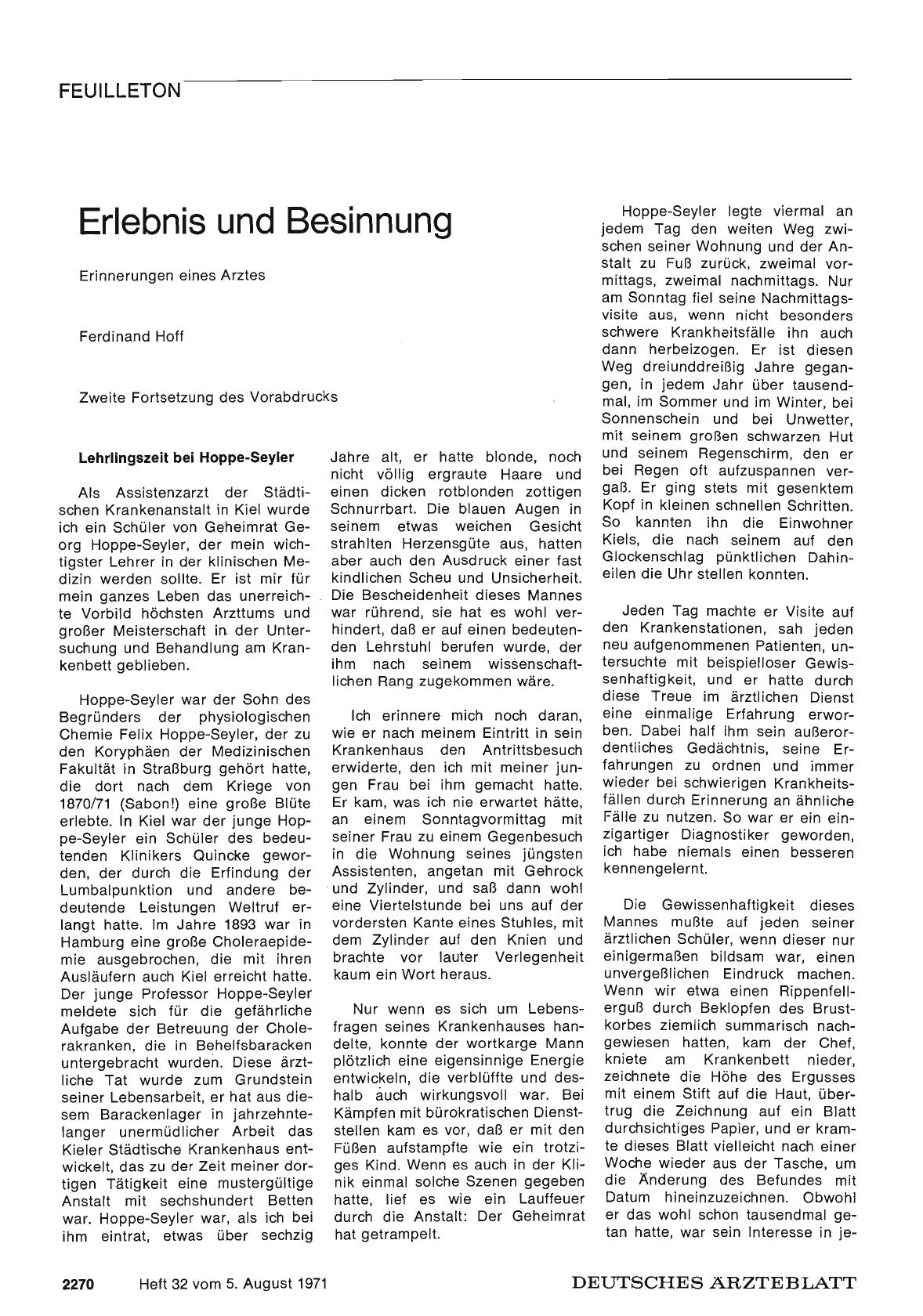 Vorschauseite 1: Erlebnis und Besinnung: Erinnerungen eines Arztes