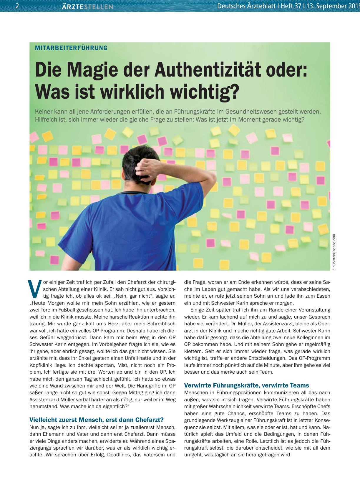 Vorschauseite 1: Mitarbeiterführung: Die Magie der Authentizität oder – Was ist wirklich wichtig?