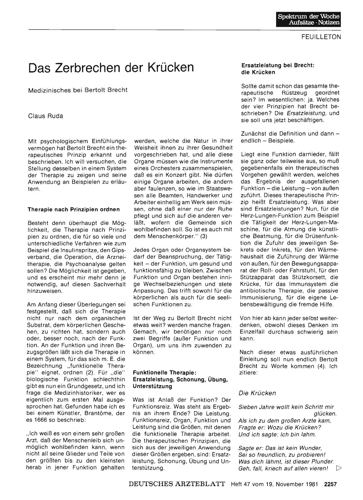 Vorschauseite 1: Das Zerbrechen der Krücken