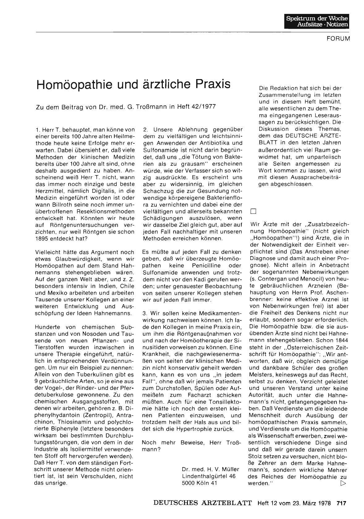 Vorschauseite 1: Homöopathie und ärztliche Praxis