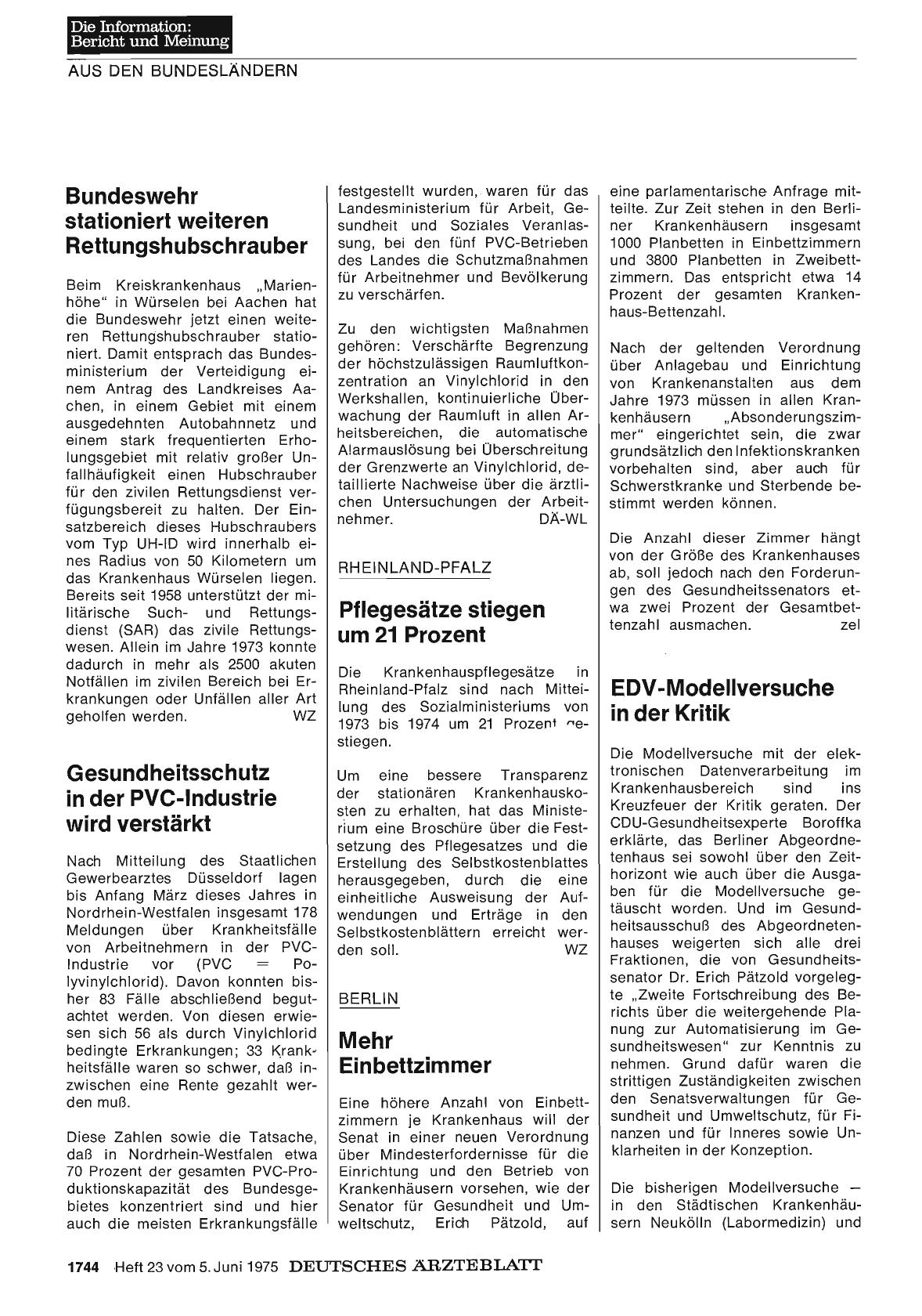 Vorschauseite 1: Nordrhein-Westfalen: Bundeswehr stationiert weiteren Rettungshubschrauber