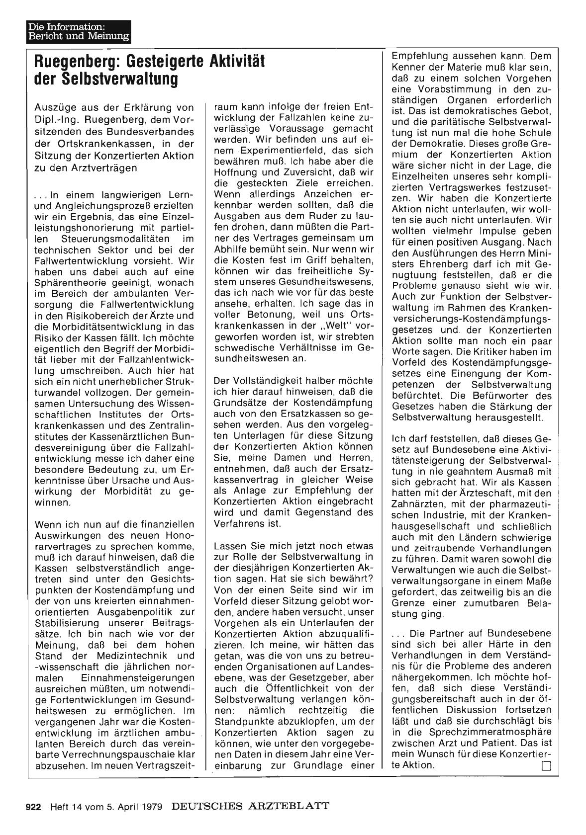 Vorschauseite 1: Ruegenberg: Gesteigerte Aktivität der Selbstverwaltung