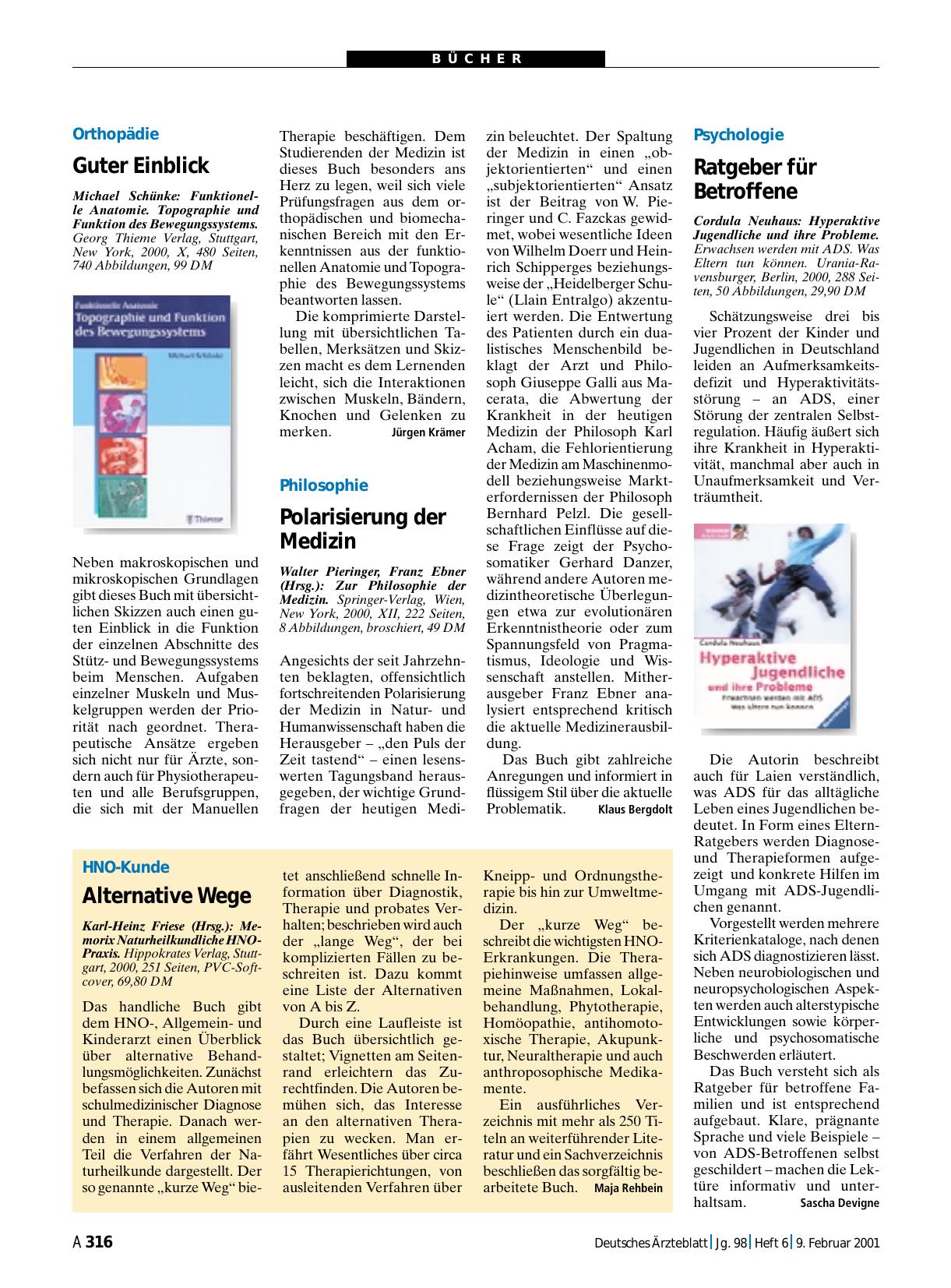 Vorschauseite 1: Zur Philosophie der Medizin