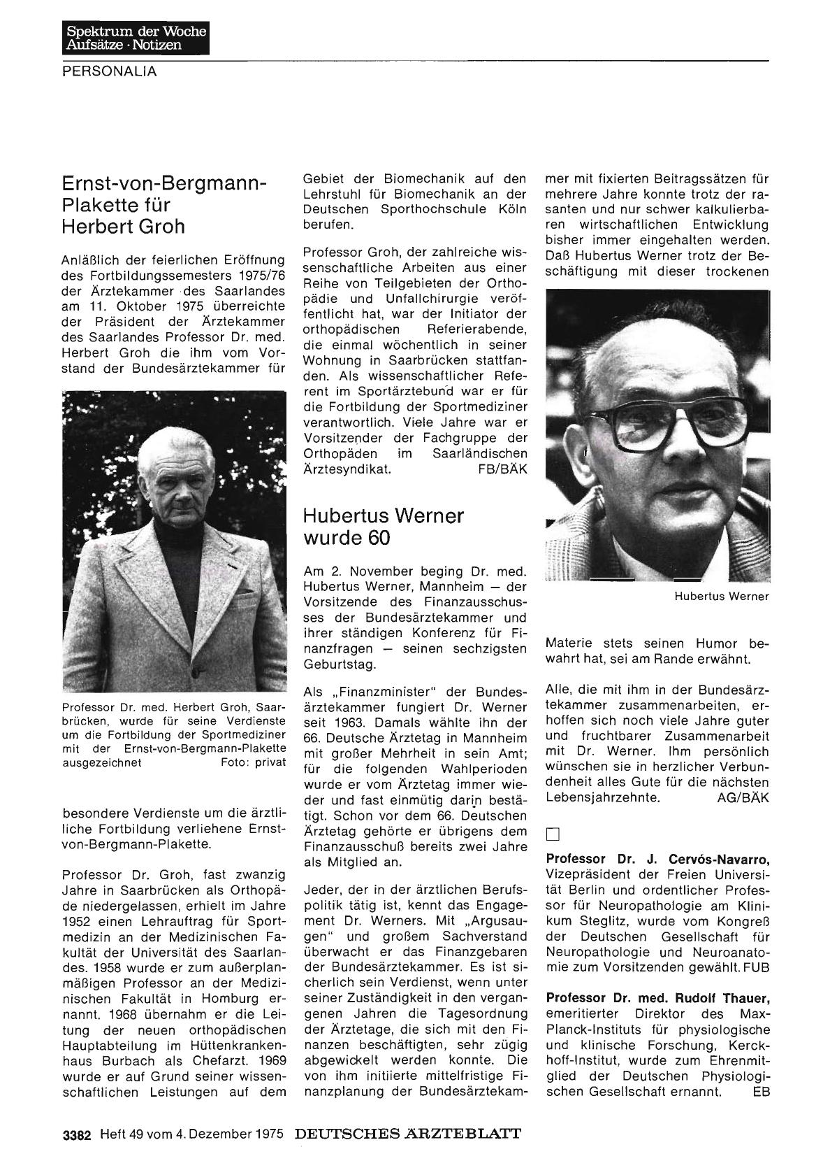 Vorschauseite 1: Hubertus Werner wurde 60