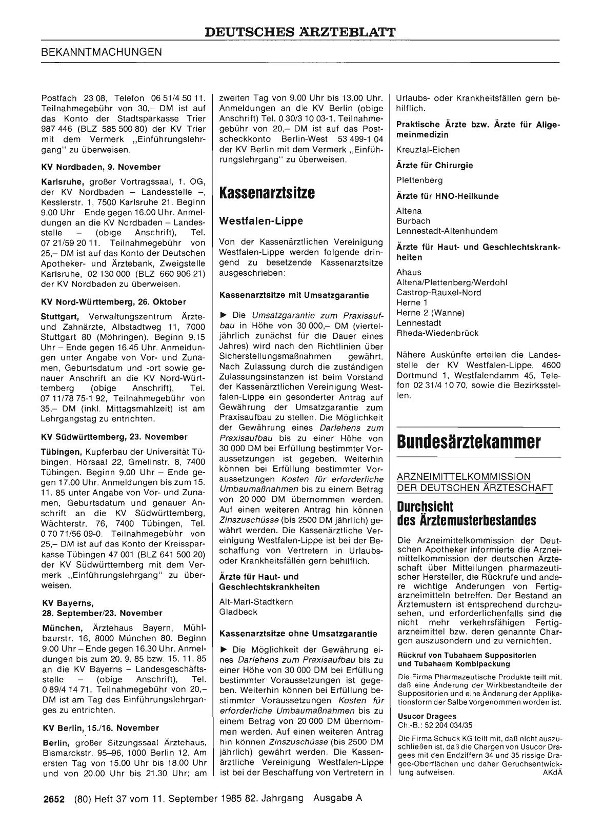 Vorschauseite 1: Kassenarztsitze